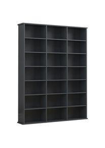 Mid.you Regal, Anthrazit, Holzwerkstoff, 18 F&auml;cher, 105x136x19 cm, stehend, Wohnzimmer, Regale, B&uuml;cherregale