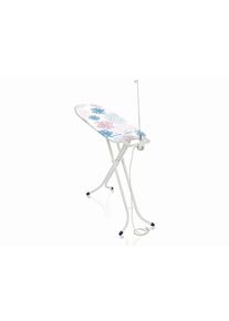 Leifheit , Rosa, Wei&szlig;, Hellblau , Textil , Abstraktes , 76 cm Schubladen , F&uuml;llung: Schaumstoff , 96 cm , Kabelhalterung, integrierte Steckdose, B&uuml;geleisenablage, Schaumstoffpolsterung, Elektroanschluss ,