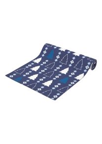Homescapes TISCHL&Auml;UFER Weihnachten &ndash; Winterland blau, 35/250 cm, 100% Baumwolle