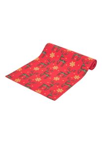 Homescapes TISCHL&Auml;UFER Weihnachten &ndash; Rentier rot, 35/250 cm, 100% Baumwolle