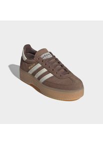 Plateausneaker adidas originals "HANDBALL SPEZIAL BOLD W", Damen, Gr. 37, earstr, owei&szlig;, gum3, Leder, Schuhe Plateausneaker