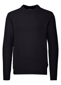 Strickfleece-Pullover Casual Friday "Strickpullover CFKarl", Herren, Gr. XL, blau (schwarz navy), Obermaterial: 100% Baumwolle CO., Pullover Strickfleece-Pullover