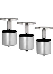 Posacenere a muro con tettuccio, acciaio inox - kaiserkraft