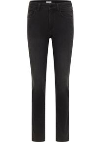 Slim-fit-Jeans Mustang "Damen Style Shelby Slim", Damen, Gr. 32, L&auml;nge 34, 801 schwarz, Denim/Jeans, 79% Baumwolle, 9% Elastomultiester, 9% Lyocell, 3% Elasthan, slim fit, Jeans Slim-fit-Jeans