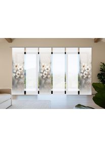 Schiebegardine HOME IN GREEN "ARISTEA", beige (natur), B:60cm H:245cm, Polyester, Gardinen, Schiebegardine, Bambusoptik, SET, recycelt, Digitaldruck