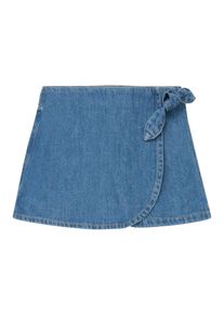 Skort s.Oliver JUNIOR, M&auml;dchen, Gr. 134, mid blau, Denim/Jeans, Obermaterial: 100% Baumwolle, unifarben, regular fit normal, R&ouml;cke Skort, aus Baumwolle, pflegeleicht, atmungsaktiv, Regular Fit