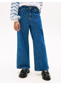 Stretch-Jeans Tommy Hilfiger "MABEL MEDIUM DENIM", M&auml;dchen, Gr. 4 (104), N-Gr, blau (medium), Denim/Jeans, Obermaterial: 99% Baumwolle, 1% Elasthan, unifarben, regular fit lang, Jeans Stretch-Jeans, f&uuml;r Kinder bis 16 Jahre, stone washed