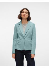 V&eacute;ro Moda Jerseyblazer VERO MODA "VMJULIA LS BLAZER JRS NOOS", Damen, Gr. 38 (M), grau (gray mist), Jersey, Obermaterial: 66% Polyester, 34% Baumwolle, unifarben, schmal normal, tiefer V-Ausschnitt, Blazer Jerseyblazer, Materialmix, regular fit