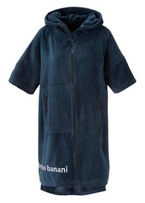 Badeponcho Bruno Banani "Daniel" Gr. S, blau, L:100cm, Frottier, Hausm&auml;ntel, Badeponcho