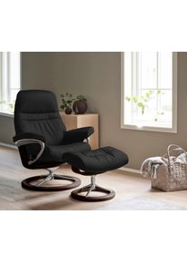 Relaxsessel stressless "Sunrise", schwarz (schwarz paloma), B:79cm H:103cm T:73cm, Leder BATICK: BATICK ist ein leicht korrigiertes, durchgef&auml;rbtes und genarbtes M&ouml;belleder, bei dem die meisten Unebenheiten und Spuren in der Regel entfernt wurden.;Leder PALOMA: PALOMA ist ein durchgef&auml;rbtes Semianilin-M&ouml;belleder mit nat&uuml;rlicher Narbung.;ROHLEDER Stoff Q2 FARON: Ein fester zuverl&auml;ssiger Boucl&eacute; mit 