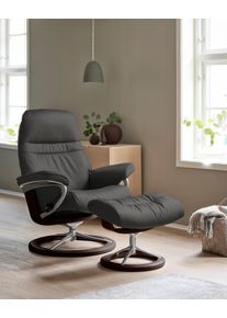Relaxsessel stressless "Sunrise", grau (rock paloma), B:79cm H:103cm T:73cm, Leder BATICK: BATICK ist ein leicht korrigiertes, durchgef&auml;rbtes und genarbtes M&ouml;belleder, bei dem die meisten Unebenheiten und Spuren in der Regel entfernt wurden.;Leder PALOMA: PALOMA ist ein durchgef&auml;rbtes Semianilin-M&ouml;belleder mit nat&uuml;rlicher Narbung.;ROHLEDER Stoff Q2 FARON: Ein fester zuverl&auml;ssiger Boucl&eacute; mit einem 