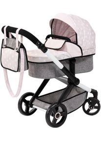 Kombi-Puppenwagen BAYER "Xeo", beige (sterne beige), Puppenwagen, KinderB:37cm H:73cm T:68cm, Kunststoff, Metall, Stoff, Kombi-Puppenwagen, B:37cm H:73cm T:68cm