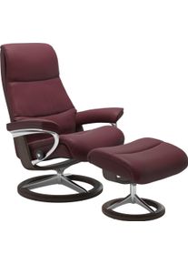Relaxsessel stressless "View", rot (bordeaux batick), B:78cm H:108cm T:78cm, Leder BATICK: BATICK ist ein leicht korrigiertes, durchgef&auml;rbtes und genarbtes M&ouml;belleder, bei dem die meisten Unebenheiten und Spuren in der Regel entfernt wurden.;Leder PALOMA: PALOMA ist ein durchgef&auml;rbtes Semianilin-M&ouml;belleder mit nat&uuml;rlicher Narbung.;ROHLEDER Stoff Q2 FARON: Ein fester zuverl&auml;ssiger Boucl&eacute; mit einem 