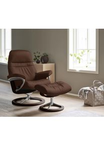 Relaxsessel stressless "Sunrise", braun (malt braun batick), B:83cm H:105cm T:74cm, Leder BATICK: BATICK ist ein leicht korrigiertes, durchgef&auml;rbtes und genarbtes M&ouml;belleder, bei dem die meisten Unebenheiten und Spuren in der Regel entfernt wurden.;Leder PALOMA: PALOMA ist ein durchgef&auml;rbtes Semianilin-M&ouml;belleder mit nat&uuml;rlicher Narbung.;ROHLEDER Stoff Q2 FARON: Ein fester zuverl&auml;ssiger Boucl&eacute; mit