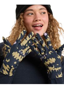Snowboardhandschuhe Roxy "Hydrosmart", Damen, Gr. XL, fennel seed big flower, Kunstfaser, Handschuhe Snowboardhandschuhe