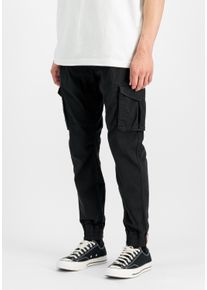 Cargohose Alpha Industries "Cotton Twill Jogger", Herren, Gr. 3XL, Normalgr&ouml;&szlig;en, schwarz, Obermaterial: 98% Baumwolle, 2% Elastan. Futter: 100% Baumwolle, Hosen Cargohose