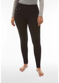 Shapingleggings Freddy "NOW SKINNY YOGA", Damen, Gr. XL (42), N-Gr, schwarz, Web, Obermaterial: 84% Baumwolle, 16% Elasthan, figurbetont lang, Hosen Shapingleggings, mit Lifting & Shaping Effekt und Umschlagbund