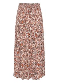 Midirock Cream "Casual CRTIAH", Damen, Gr. 40, orange (orange saraza flower), Obermaterial: 100% Viskose CV., R&ouml;cke Midirock