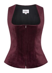 N&uuml;bler Dirndlbluse N&Uuml;BLER "Trachtenmieder Manuela", Damen, Gr. 46, rot, Obermaterial: 100% Polyester PES., Blusen Dirndlbluse