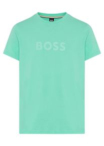 Strandshirt BOSS "T-Shirt RN", Herren, Gr. XL, gr&uuml;n (bright gr&uuml;n 322), Jersey, Obermaterial: 100% Baumwolle, regular fit h&uuml;ftbedeckend, Rundhals, Shirts Strandshirt, mit UV Schutz (SPF 50+), Swimwear