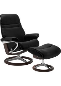 Relaxsessel stressless "Sunrise", schwarz (schwarz batick), B:79cm H:103cm T:73cm, Leder BATICK: BATICK ist ein leicht korrigiertes, durchgef&auml;rbtes und genarbtes M&ouml;belleder, bei dem die meisten Unebenheiten und Spuren in der Regel entfernt wurden.;Leder PALOMA: PALOMA ist ein durchgef&auml;rbtes Semianilin-M&ouml;belleder mit nat&uuml;rlicher Narbung.;ROHLEDER Stoff Q2 FARON: Ein fester zuverl&auml;ssiger Boucl&eacute; mit 