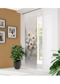 Schiebegardine HOME IN GREEN "ARISTEA" Gr. 1, beige (natur), B:60cm H:245cm, Polyester, Gardinen, Schiebegardine, Bambusoptik, recycelt, Digitaldruck