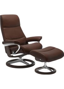 Relaxsessel stressless "View", braun (malt braun batick), B:78cm H:108cm T:78cm, Leder BATICK: BATICK ist ein leicht korrigiertes, durchgef&auml;rbtes und genarbtes M&ouml;belleder, bei dem die meisten Unebenheiten und Spuren in der Regel entfernt wurden.;Leder PALOMA: PALOMA ist ein durchgef&auml;rbtes Semianilin-M&ouml;belleder mit nat&uuml;rlicher Narbung.;ROHLEDER Stoff Q2 FARON: Ein fester zuverl&auml;ssiger Boucl&eacute; mit ei