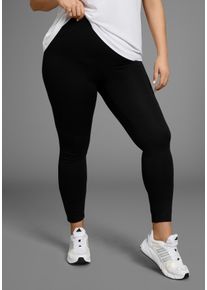 Leggings LAURA SCOTT CURVE "Gro&szlig;e Gr&ouml;&szlig;en", Damen, Gr. 50, N-Gr, schwarz, Milano Rib, Obermaterial: 65% Viskose (LENZING&trade;), 30% Polyamid, 5% Elasthan, unifarben, Basic, sehr figurbetont normal, Hosen Leggings, mit dekorativen Details im Jeggings-Look