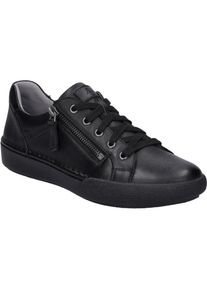 Sneaker Josef Seibel "Claire 13, black-black", Damen, Gr. 39, schwarz (schwarz, schwarz), Obermaterial: 100% Rindsleder Leather cow., Schuhe Sneaker