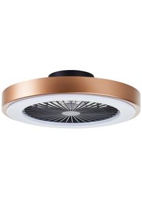 Brilliant LED Deckenleuchte "Slimline", gold (schwarz goldfarben), &Oslash; 49cm H: 14cm, 1 Stk., Leuchten, LED Deckenleuchte, Ventilator, ICRGB, CCT, 49 cm, 4700 lm, 3000-6500 K, LED Deckenleuchte