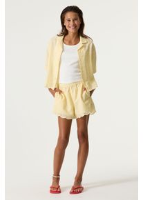 Hotpants Garcia, M&auml;dchen, Gr. 164, N-Gr, gelb (gelb glow), Web, Obermaterial: 100% Baumwolle, unifarben, l&auml;ssig geschnitten, Hosen Hotpants, Hotpants, aus Baumwolle, atmungsaktiv, pflegeleicht, l&auml;ssige Passform