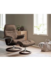 Relaxsessel stressless "Sunrise", braun (mole batick), B:92cm H:105cm T:80cm, Leder BATICK: BATICK ist ein leicht korrigiertes, durchgef&auml;rbtes und genarbtes M&ouml;belleder, bei dem die meisten Unebenheiten und Spuren in der Regel entfernt wurden.;Leder PALOMA: PALOMA ist ein durchgef&auml;rbtes Semianilin-M&ouml;belleder mit nat&uuml;rlicher Narbung.;ROHLEDER Stoff Q2 FARON: Ein fester zuverl&auml;ssiger Boucl&eacute; mit einem