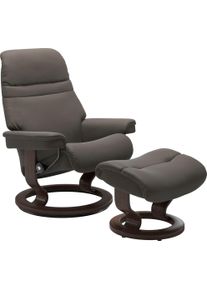 Relaxsessel stressless "Sunrise", grau (metal grau paloma), B:75cm H:100cm T:73cm, Leder BATICK: BATICK ist ein leicht korrigiertes, durchgef&auml;rbtes und genarbtes M&ouml;belleder, bei dem die meisten Unebenheiten und Spuren in der Regel entfernt wurden.;Leder PALOMA: PALOMA ist ein durchgef&auml;rbtes Semianilin-M&ouml;belleder mit nat&uuml;rlicher Narbung.;ROHLEDER Stoff Q2 FARON: Ein fester zuverl&auml;ssiger Boucl&eacute; mit 