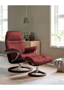 Relaxsessel stressless "Sunrise", rot (cherry paloma), B:79cm H:103cm T:73cm, Leder BATICK: BATICK ist ein leicht korrigiertes, durchgef&auml;rbtes und genarbtes M&ouml;belleder, bei dem die meisten Unebenheiten und Spuren in der Regel entfernt wurden.;Leder PALOMA: PALOMA ist ein durchgef&auml;rbtes Semianilin-M&ouml;belleder mit nat&uuml;rlicher Narbung.;ROHLEDER Stoff Q2 FARON: Ein fester zuverl&auml;ssiger Boucl&eacute; mit einem
