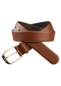 Lederg&uuml;rtel BOSS "Anna Belt 3cm C.", Damen, Gr. 90, braun (open braun 242), Leder, unifarben, G&uuml;rtel Lederg&uuml;rtel, mit Dornschlie&szlig;e