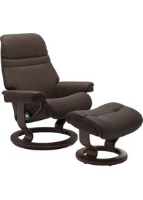 Relaxsessel stressless "Sunrise", braun (braun batick), B:75cm H:100cm T:73cm, Leder BATICK: BATICK ist ein leicht korrigiertes, durchgef&auml;rbtes und genarbtes M&ouml;belleder, bei dem die meisten Unebenheiten und Spuren in der Regel entfernt wurden.;Leder PALOMA: PALOMA ist ein durchgef&auml;rbtes Semianilin-M&ouml;belleder mit nat&uuml;rlicher Narbung.;ROHLEDER Stoff Q2 FARON: Ein fester zuverl&auml;ssiger Boucl&eacute; mit eine