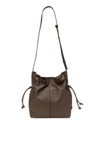Hobo "Sienna", Damen, Gr. B/H/T: 40cm x 34cm x 12cm, braun, Nappaleder, MARC O'POLO ACCESSORIES, unifarben, Taschen Hobo, Beuteltasche, Schultertasche, Umh&auml;ngetasche mit Zugband