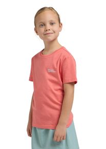 T-Shirt Jack Wolfskin "ESSENTIAL COTTON T K", Jungen, Gr. 92, rosa (sunset, coral), Obermaterial: 100% Baumwolle, Shirts T-Shirt