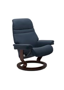 Relaxsessel stressless "Sunrise", blau (oxford blau paloma), B:75cm H:100cm T:73cm, Leder BATICK: BATICK ist ein leicht korrigiertes, durchgef&auml;rbtes und genarbtes M&ouml;belleder, bei dem die meisten Unebenheiten und Spuren in der Regel entfernt wurden.;Leder PALOMA: PALOMA ist ein durchgef&auml;rbtes Semianilin-M&ouml;belleder mit nat&uuml;rlicher Narbung.;ROHLEDER Stoff Q2 FARON: Ein fester zuverl&auml;ssiger Boucl&eacute; mit