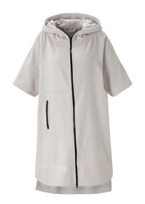 Badeponcho Bruno Banani "Daniel" Gr. S, hellgrau, L:100cm, Frottier, Hausm&auml;ntel, Badeponcho