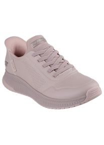 Slip-On Sneaker Skechers "BOBS SQUAD 4", Damen, Gr. 37, rosa, Lederimitat, Schuhe Slip-On Sneaker, Slipper, Freizeitschuh mit Slip-ins zum Schlupfen