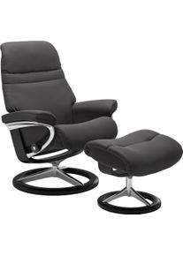 Relaxsessel stressless "Sunrise", grau (rock paloma), B:92cm H:105cm T:80cm, Leder BATICK: BATICK ist ein leicht korrigiertes, durchgef&auml;rbtes und genarbtes M&ouml;belleder, bei dem die meisten Unebenheiten und Spuren in der Regel entfernt wurden.;Leder PALOMA: PALOMA ist ein durchgef&auml;rbtes Semianilin-M&ouml;belleder mit nat&uuml;rlicher Narbung.;ROHLEDER Stoff Q2 FARON: Ein fester zuverl&auml;ssiger Boucl&eacute; mit einem 
