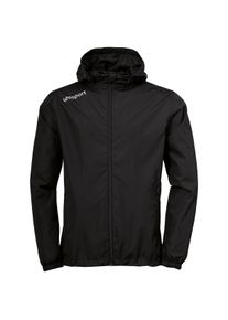 Regen- und Matschjacke Uhlsport "Regenjacke ESSENTIAL Kids", Jungen, Gr. 128, schwarz (schwarz, wei&szlig;), Obermaterial: 100% Polyester PES., Jacken Regen- und Matschjacke