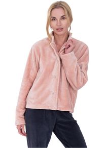 WEWO-Fashion Damenbademantel WEWO FASHION "6603" Gr. 48, rosa (rose), L:61cm, Wellsoft-Microfaser, Hausm&auml;ntel, Damenbademantel, un&uuml;bertroffen kuschelig