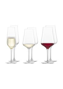 Gl&auml;ser-Set ZWIESEL GLAS "Wein- und Sektgl&auml;ser Bouquet 6er Set transparent", bunt (transparent), B:2cm H:2cm, Glas, Trinkgef&auml;&szlig;e, Gl&auml;ser-Set, Sp&uuml;lmaschinengeeignet