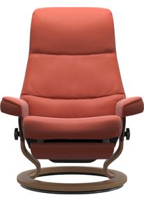 Relaxsessel stressless "View", rot (henna batick), B:79cm H:109cm T:77cm, Leder BATICK: BATICK ist ein leicht korrigiertes, durchgef&auml;rbtes und genarbtes M&ouml;belleder, bei dem die meisten Unebenheiten und Spuren in der Regel entfernt wurden.;Leder PALOMA: PALOMA ist ein durchgef&auml;rbtes Semianilin-M&ouml;belleder mit nat&uuml;rlicher Narbung.;ROHLEDER Stoff Q2 FARON: Ein fester zuverl&auml;ssiger Boucl&eacute; mit einem str