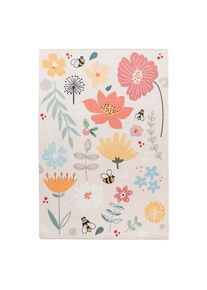 Obsession Kinderteppich, Mehrfarbig, Textil, Blume, rechteckig, 115x170 cm, Oeko-Tex&reg; Standard 100, waschbar, rutschfeste Unterfl&auml;che, Teppiche und B&ouml;den, Teppiche, Waschbare Teppiche