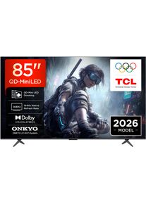 TCL LED-Fernseher "85T8D", Energieeffizienz: E, schwarz, 85 &Prime;, Fernseher, LED-Fernseher