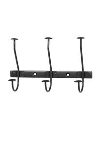 Garderobenhaken AMBIENTE HAUS "Hakenleiste (B) 22cm", schwarz, B:22cm H:14cm T:7cm, Eisen, Garderobenhalter, Garderobenhaken, Garderobenleiste mit 3 Haken