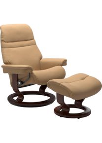 Relaxsessel stressless "Sunrise", beige (sand paloma), B:79cm H:103cm T:73cm, Leder BATICK: BATICK ist ein leicht korrigiertes, durchgef&auml;rbtes und genarbtes M&ouml;belleder, bei dem die meisten Unebenheiten und Spuren in der Regel entfernt wurden.;Leder PALOMA: PALOMA ist ein durchgef&auml;rbtes Semianilin-M&ouml;belleder mit nat&uuml;rlicher Narbung.;ROHLEDER Stoff Q2 FARON: Ein fester zuverl&auml;ssiger Boucl&eacute; mit einem